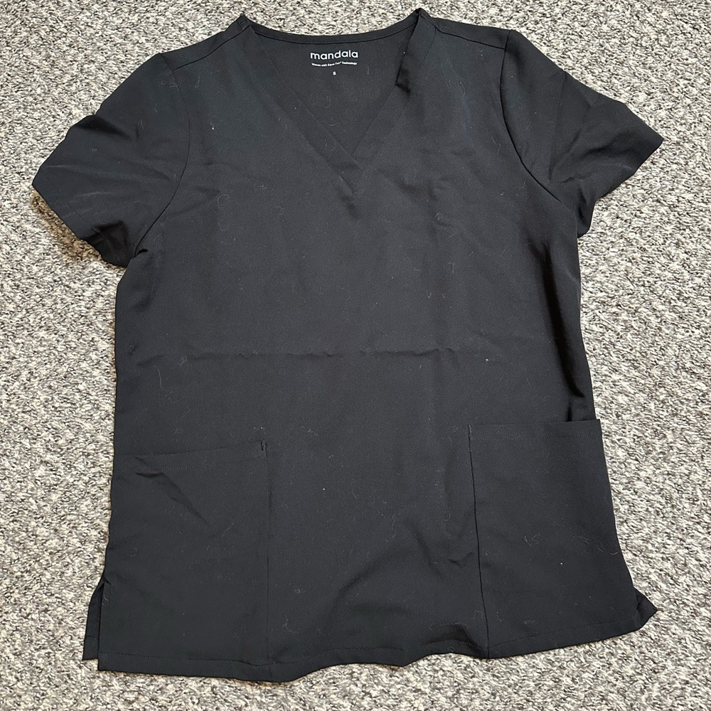 Women's Black Scrub Top